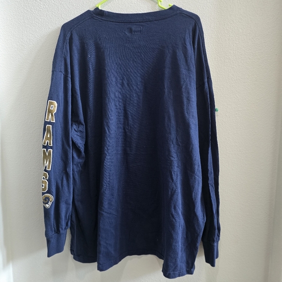Team apparel LOs Angeles Rams Navy long sleeved logo shirt size 2XL - Picture 4 of 5